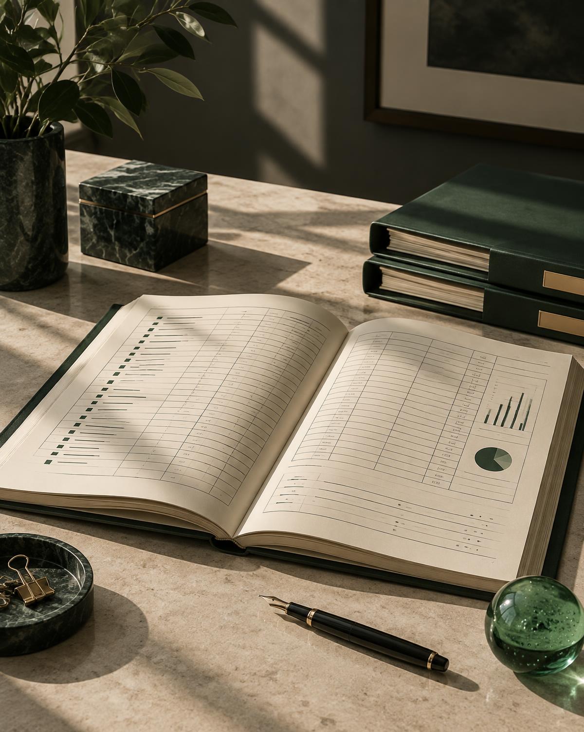 An organized equity ledger and archival folders ready for preservation